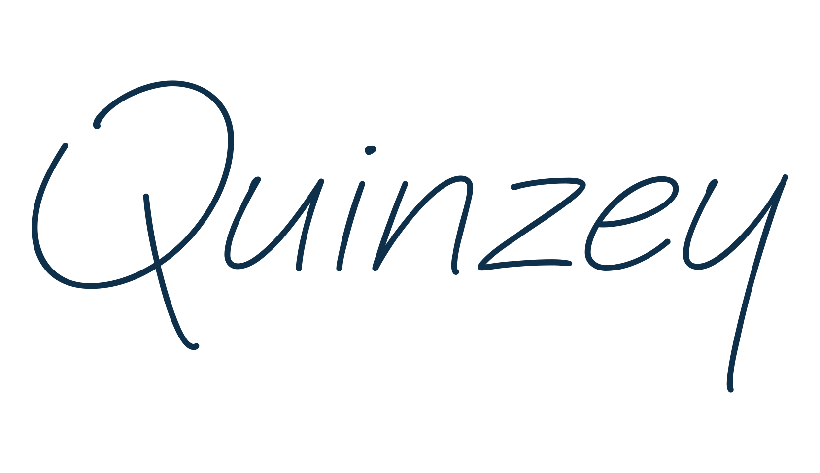 Quinzey, handwriting font preview