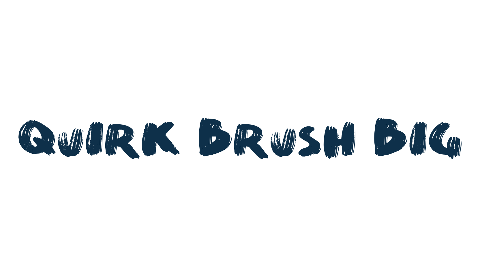 Quirk Brush Big, script brush fancy decorative calligraphy font preview