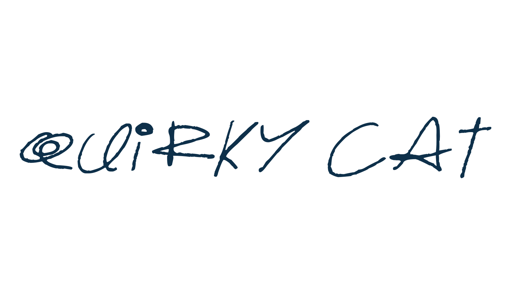 Quirky Cat, handwriting font preview
