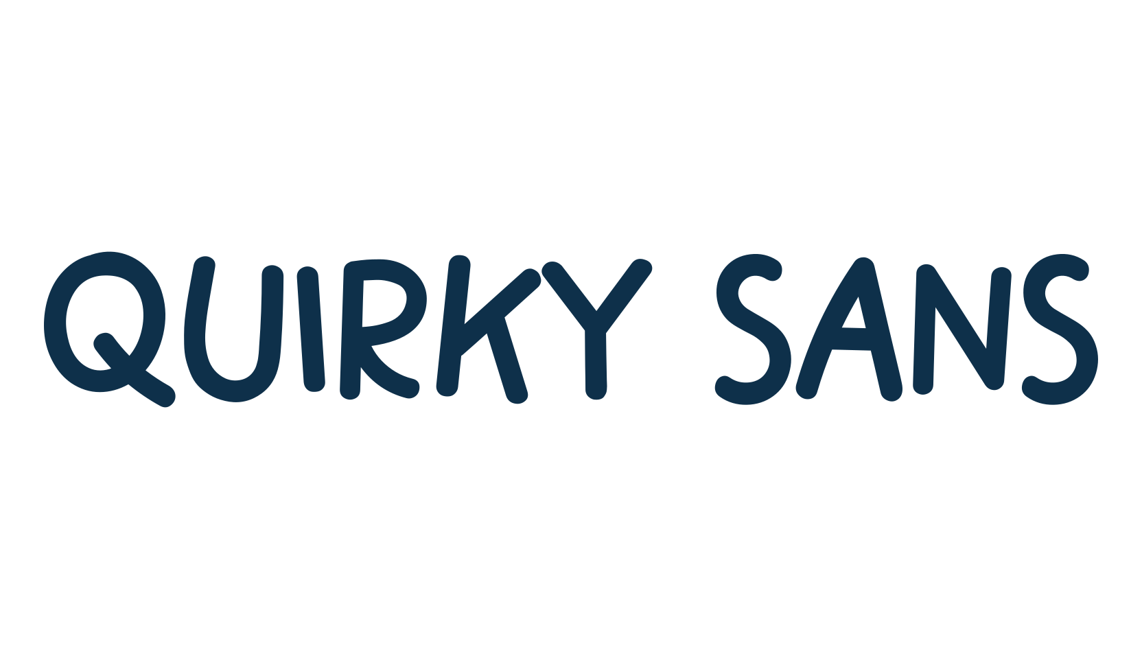 Quirky Sans, fancy cartoon decorative font preview