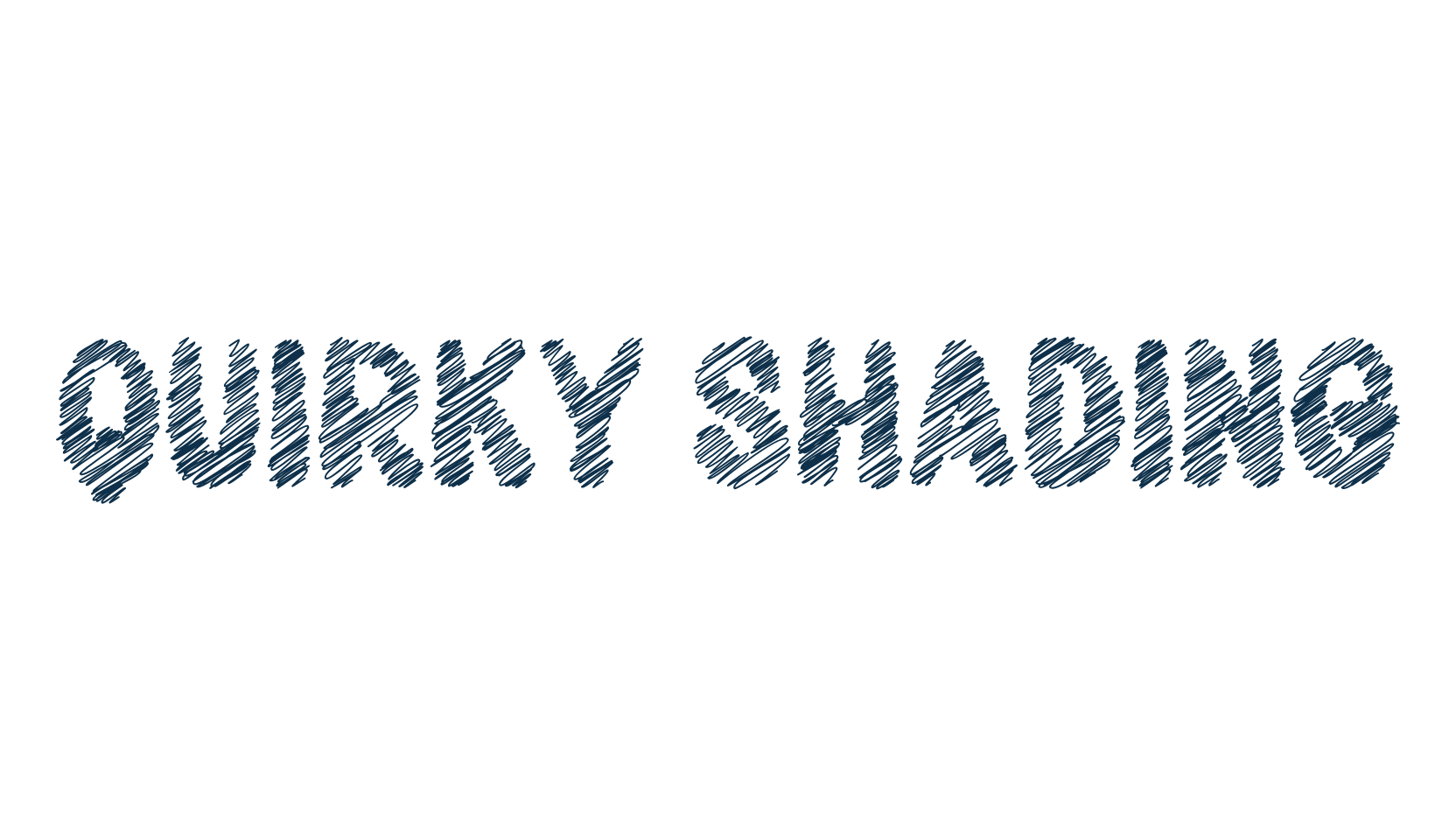 Quirky Shading, display market font preview