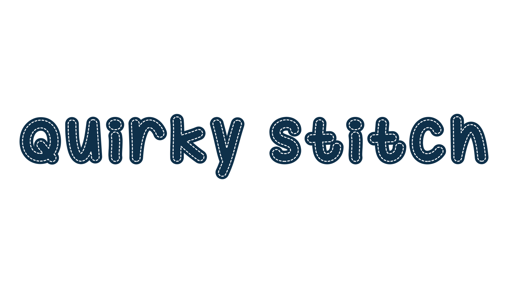 Quirky Stitch, fancy decorative font preview