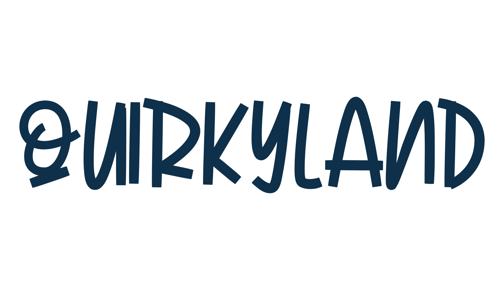 Quirkyland, fancy cartoon decorative font preview