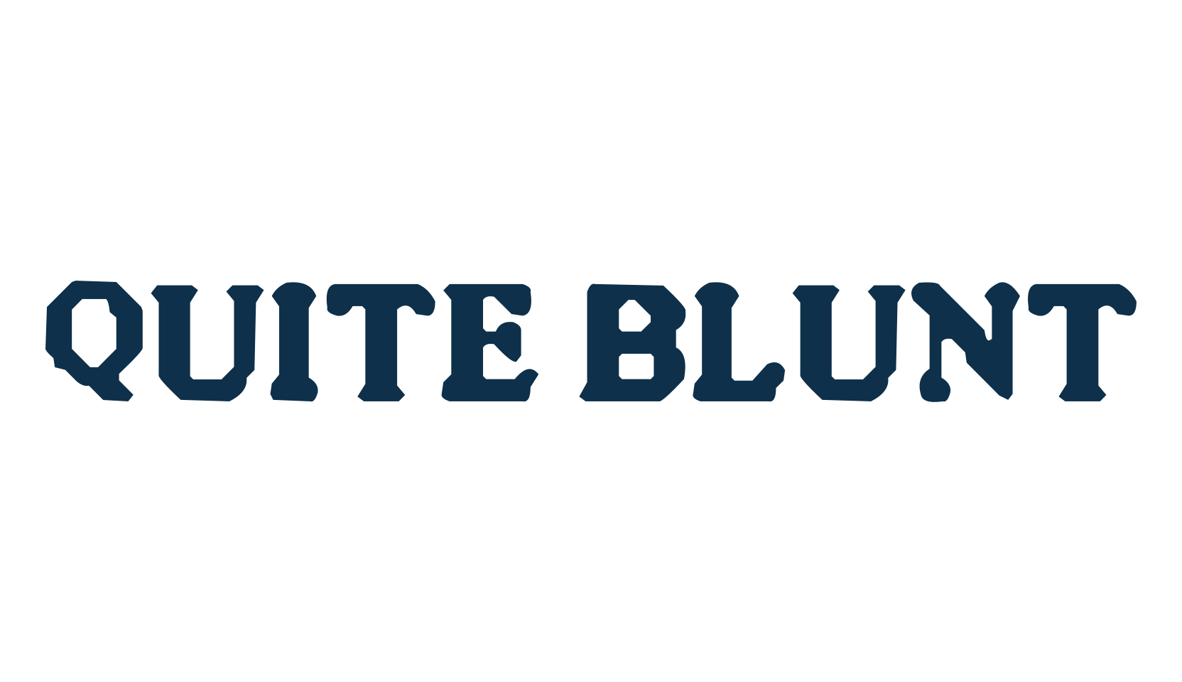 Quite Blunt, distorted font preview