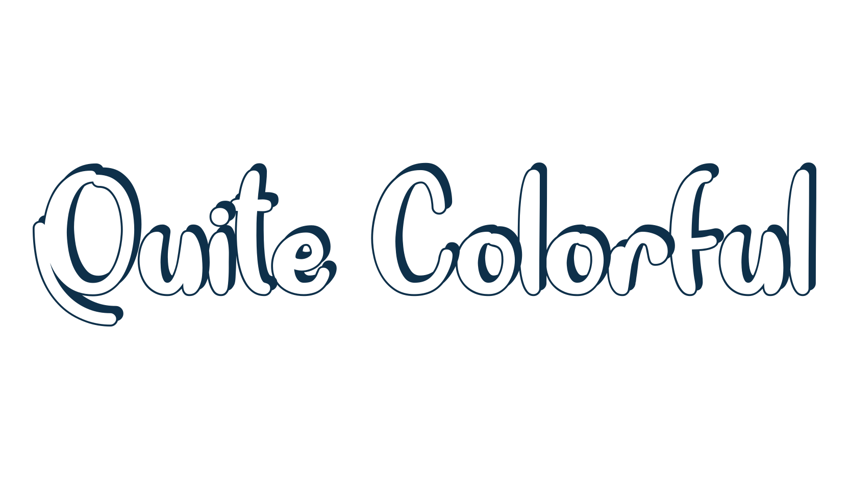 Quite Colorful, fancy cartoon decorative font preview