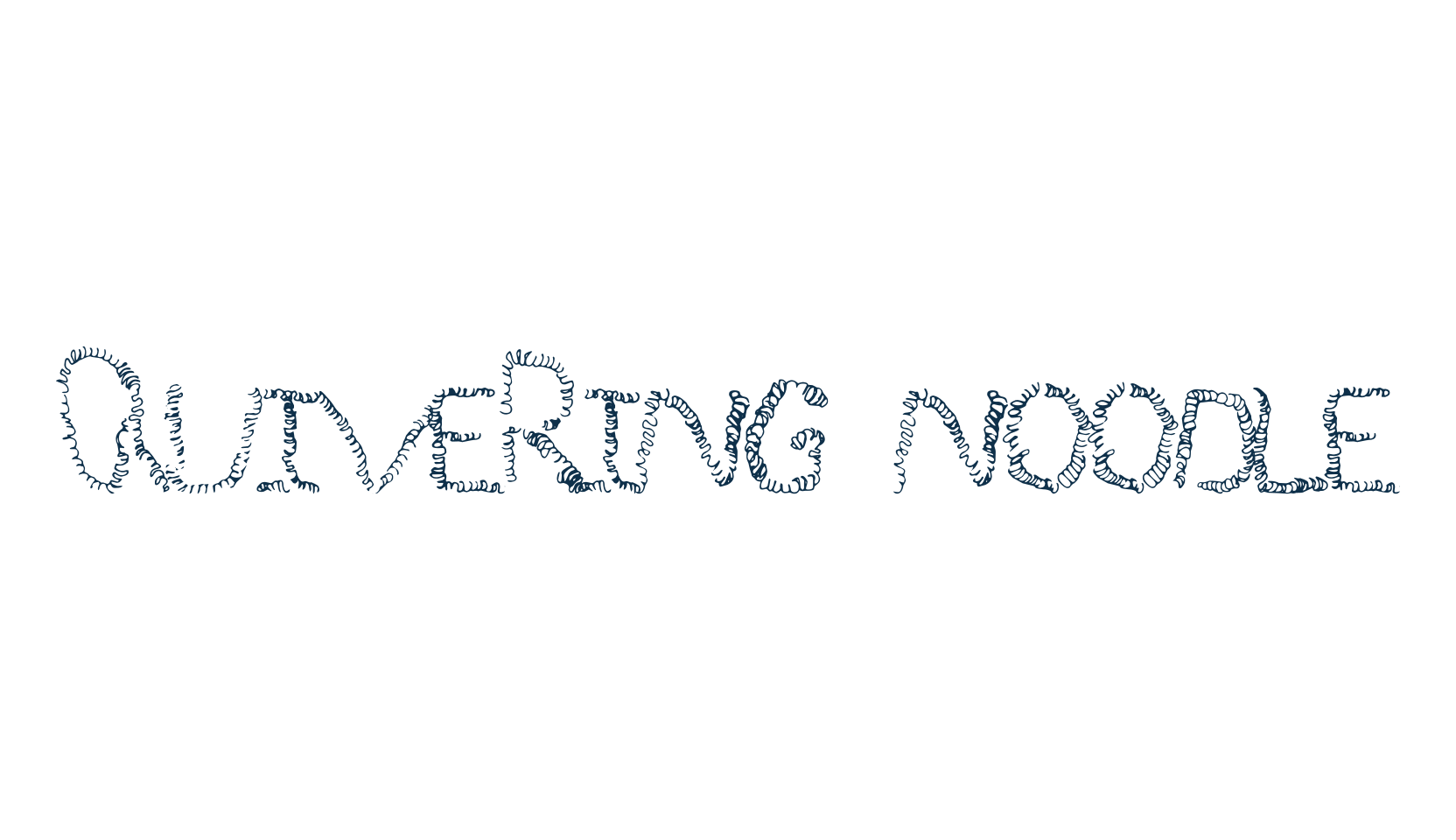 Quivering Noodle, decorative font preview
