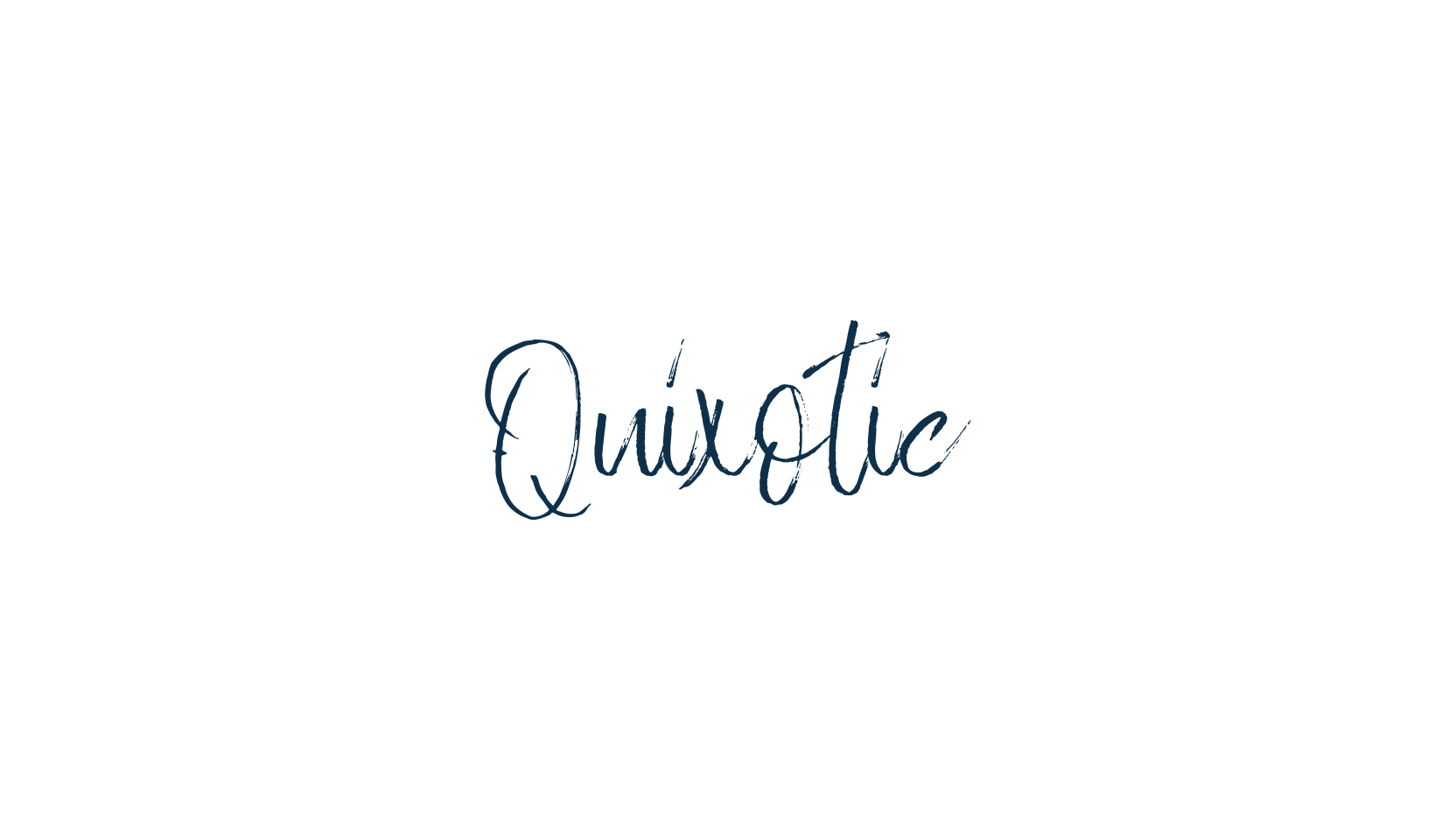 Quixotic, script handwritten fancy decorative calligraphy font preview