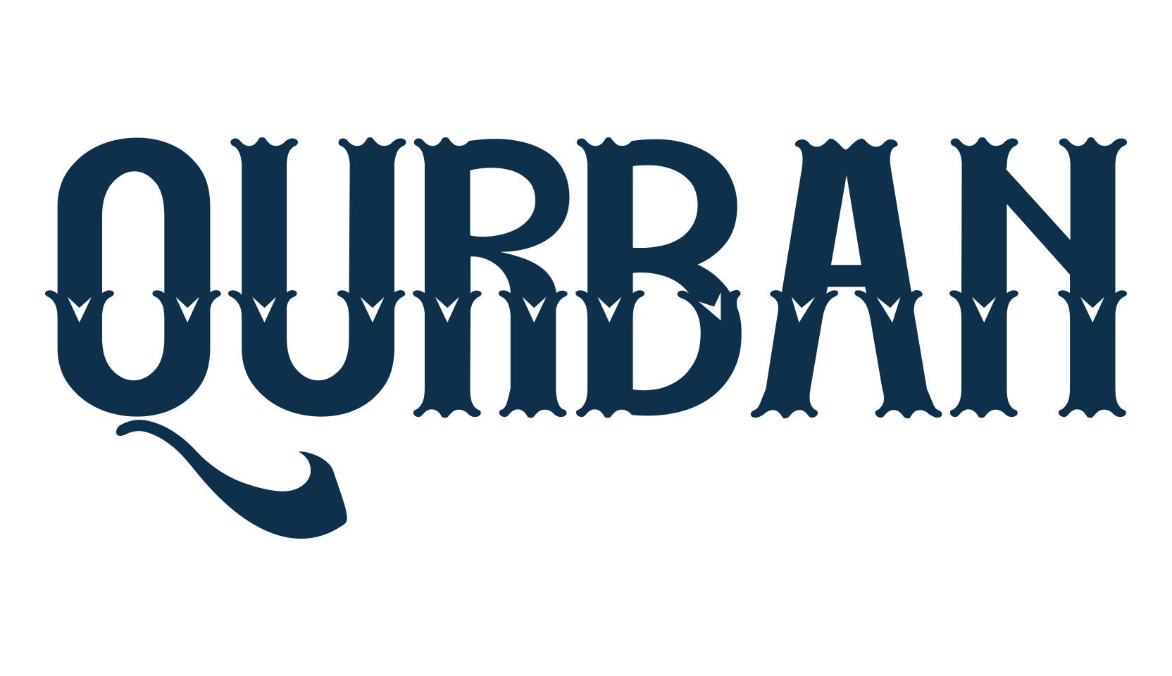 Qurban, fancy retro decorative font preview