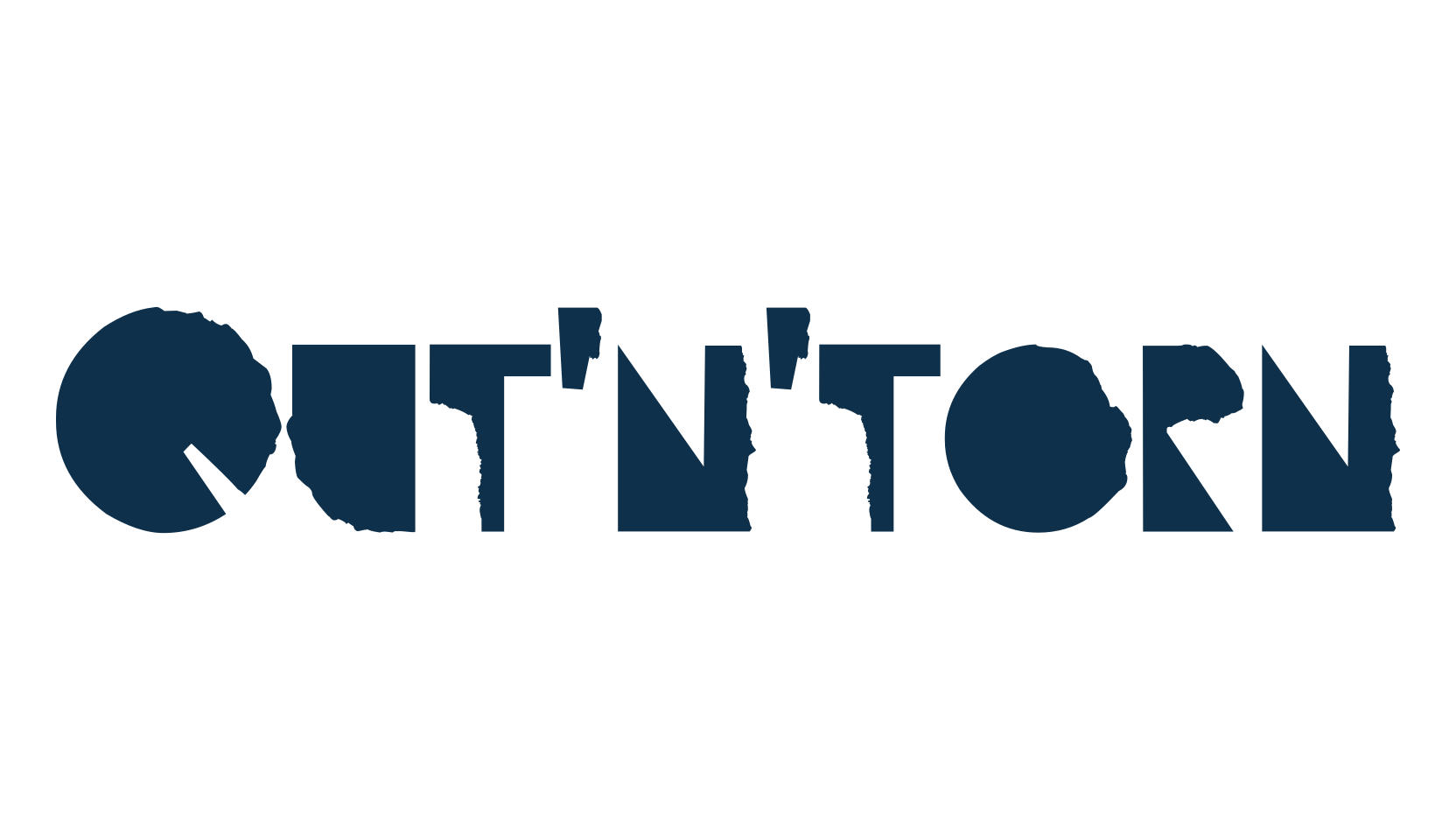 Qut'n'torn, fancy eroded decorative font preview