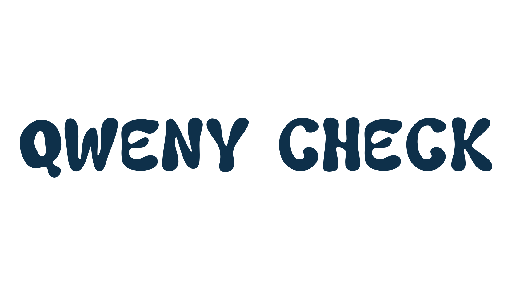Qweny Check, fancy groovy decorative font preview