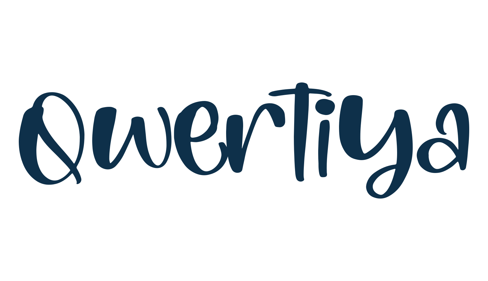 Qwertiya, script handwritten fancy decorative calligraphy font preview