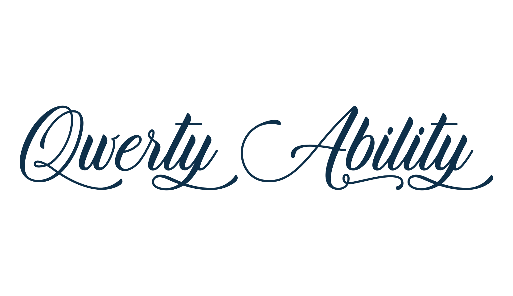Qwerty Ability, script calligraphy fancy decorative font preview