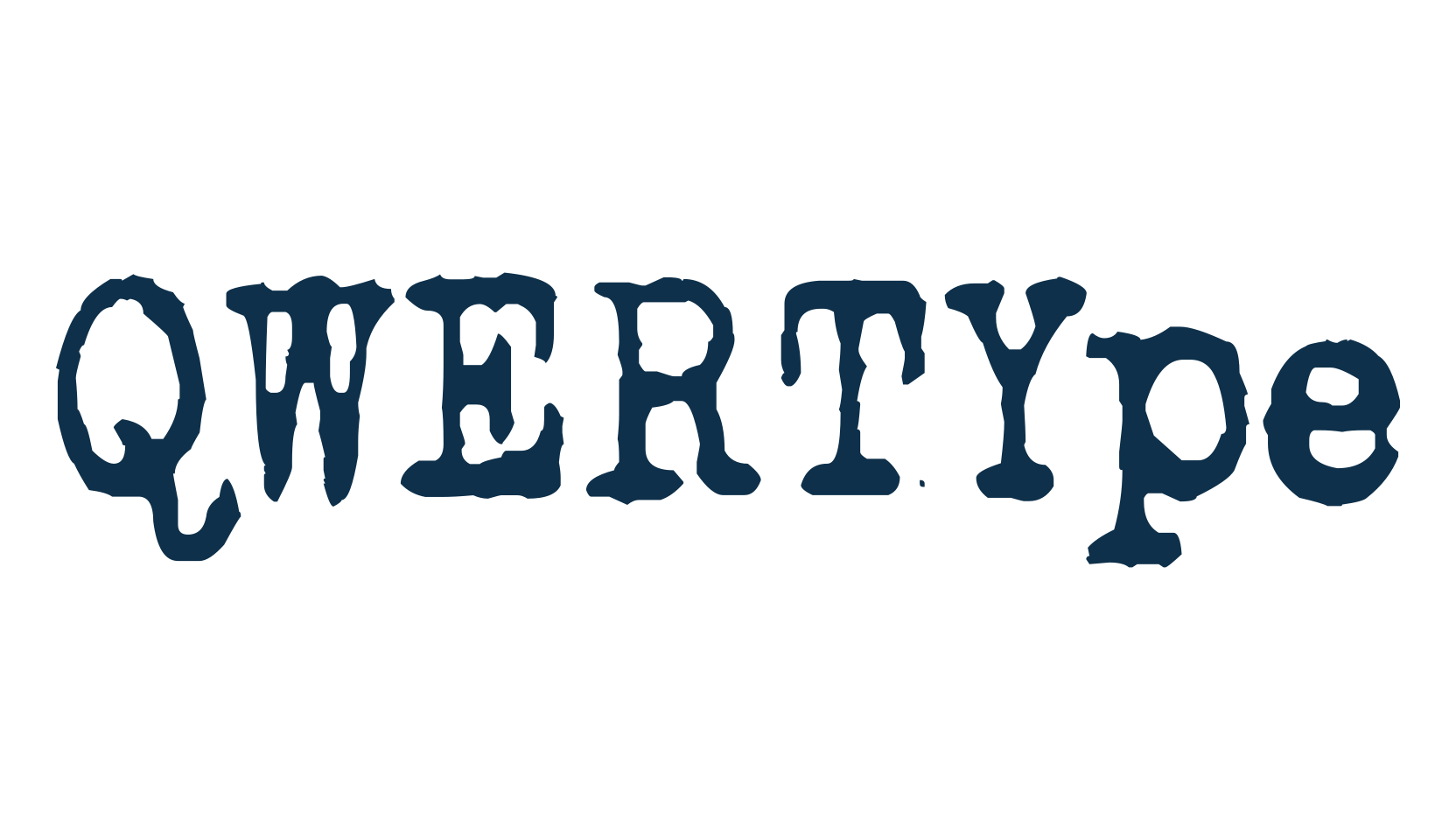 QWERTYpe, fancy typewriter decorative font preview