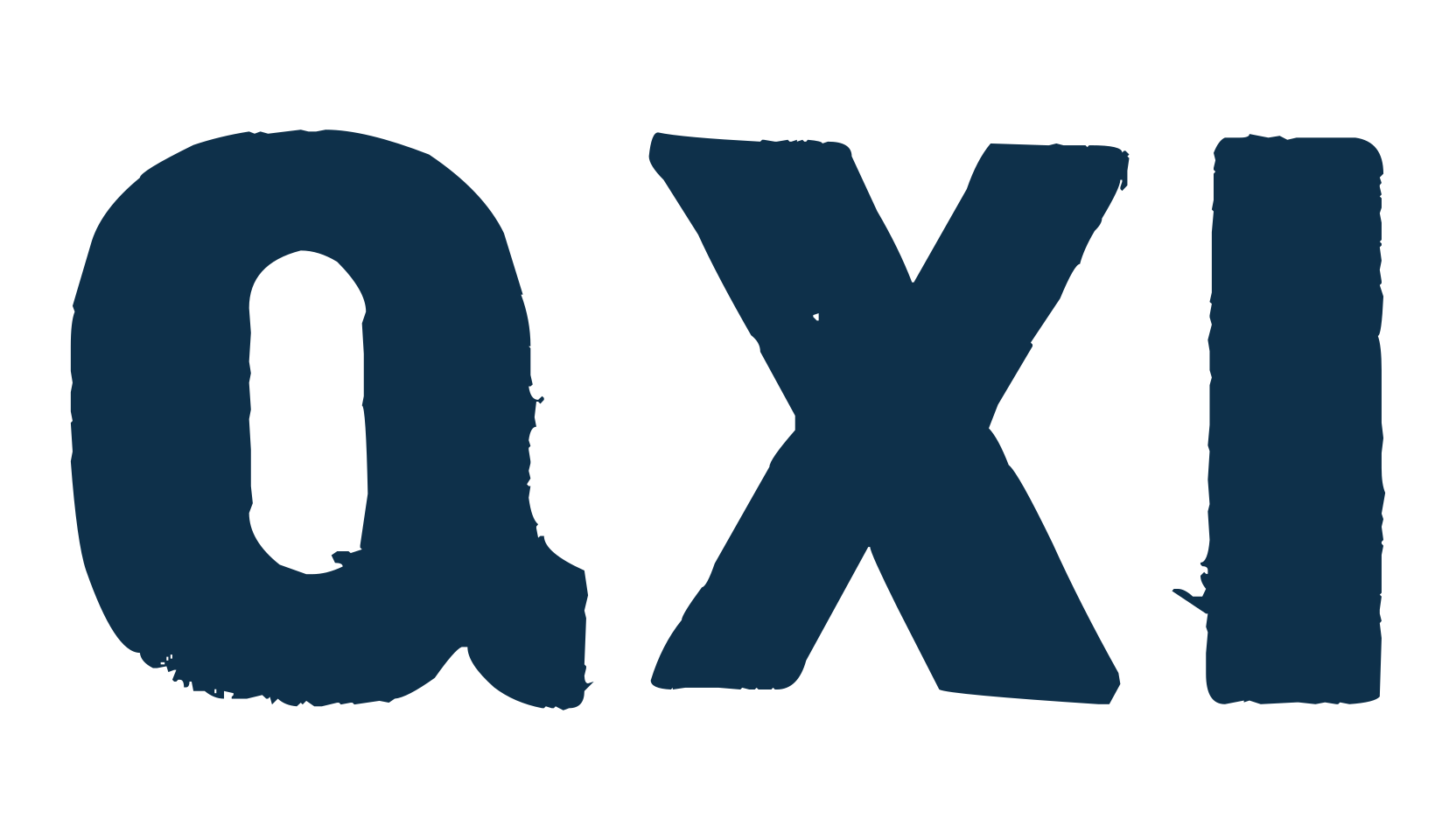 Qxi, fancy eroded decorative font preview