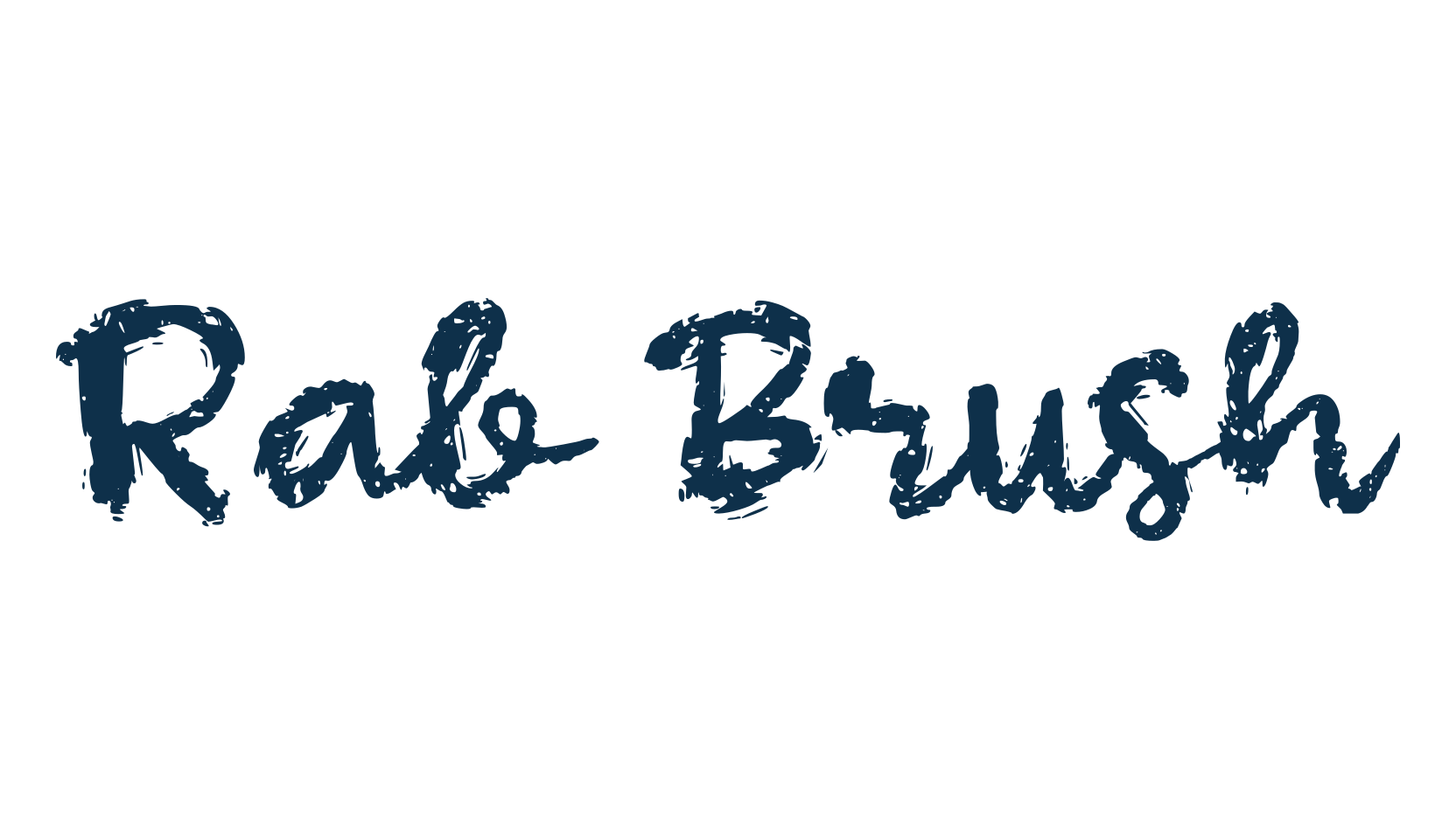 Rab Brush, trash font preview