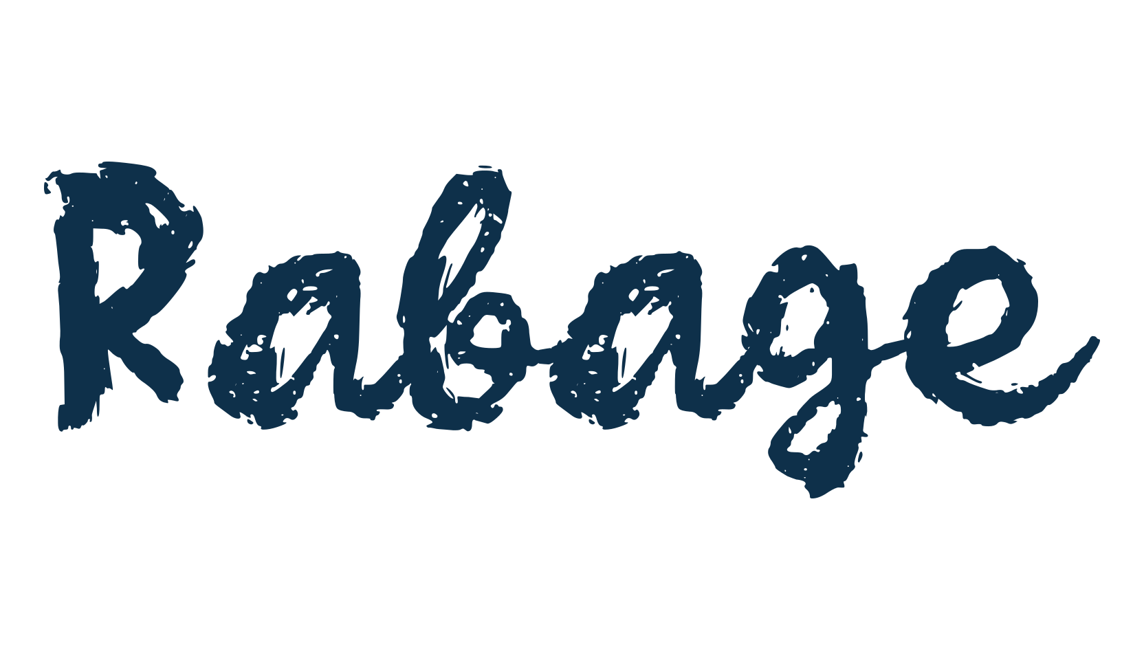 Rabage, script brush fancy decorative calligraphy font preview