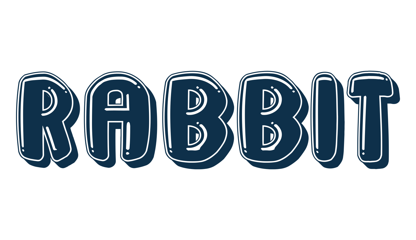Rabbit (rabbit-3), groovy font preview