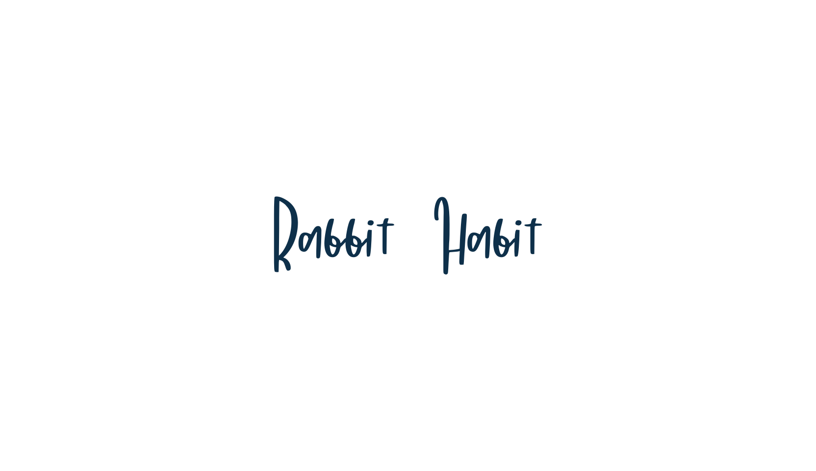 Rabbit Habit, display market font preview