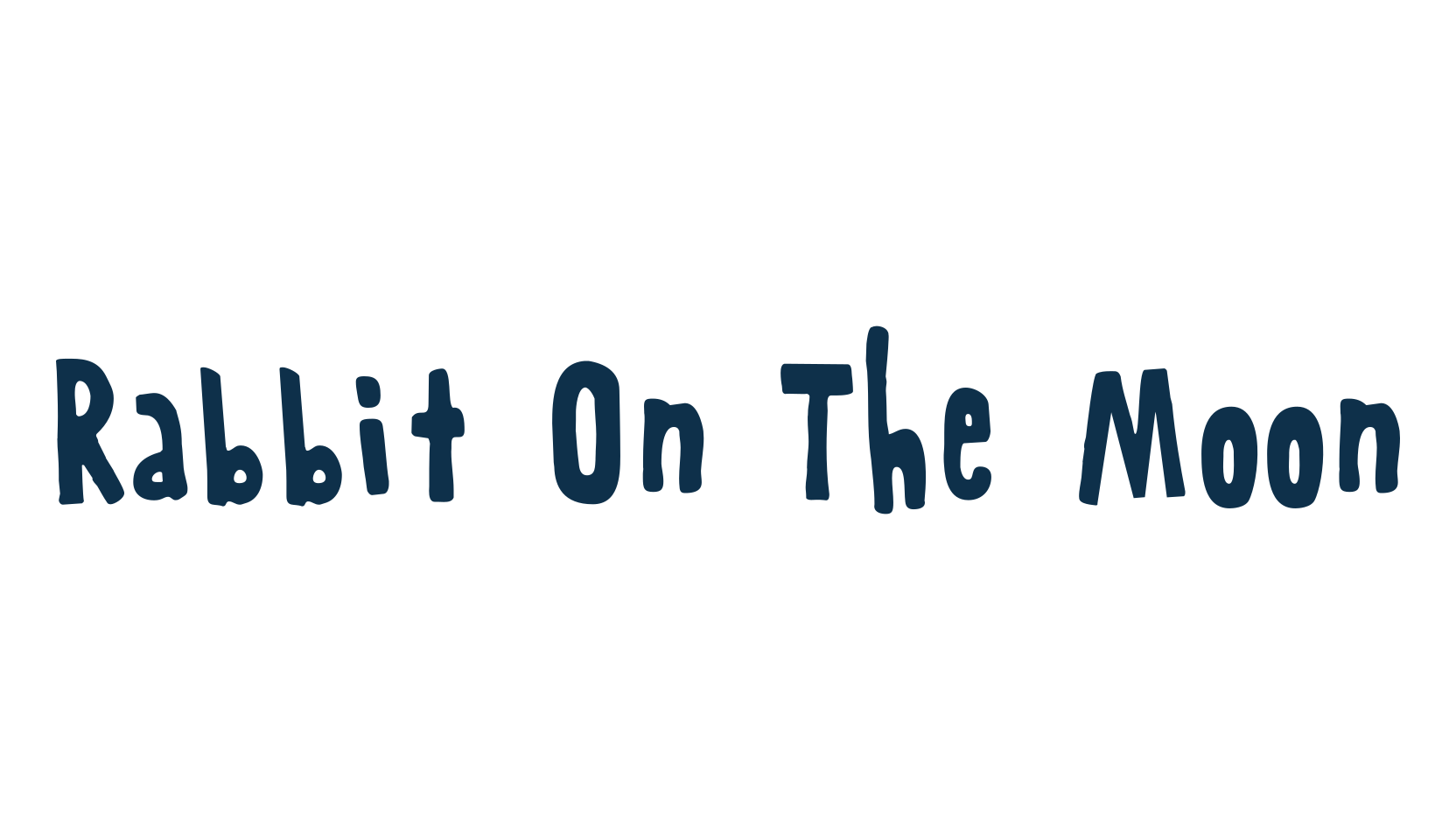 Rabbit On The Moon, cartoon font preview