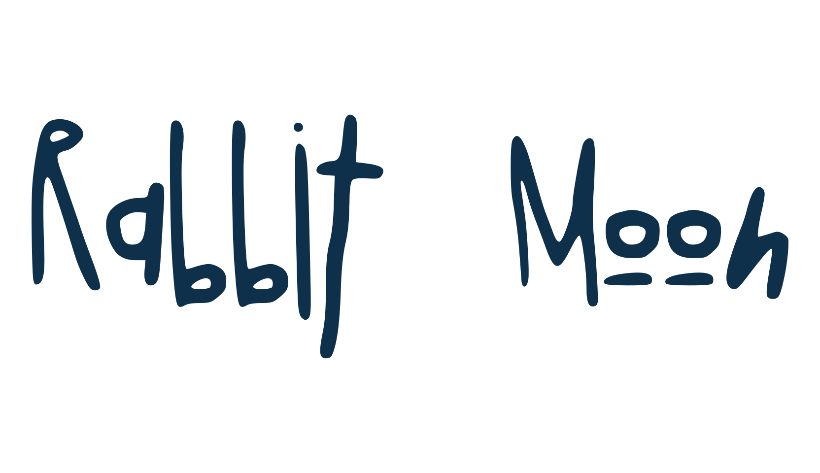 Rabbit Moon, handwriting font preview