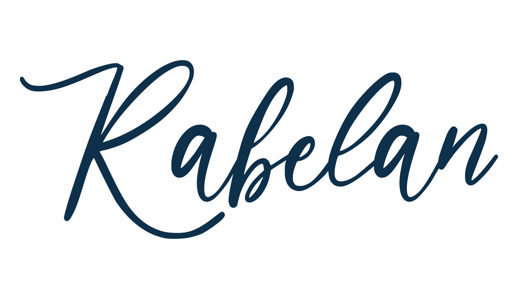 Rabelan, script calligraphy fancy decorative font preview