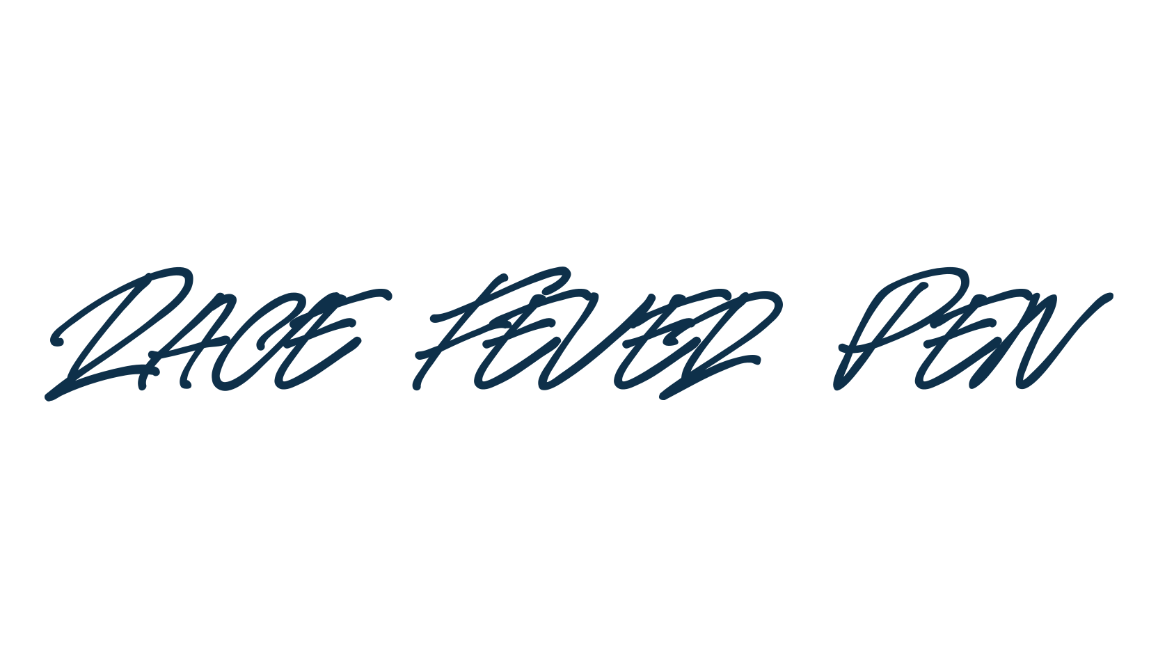 Race Fever Pen, script handwritten fancy decorative calligraphy font preview