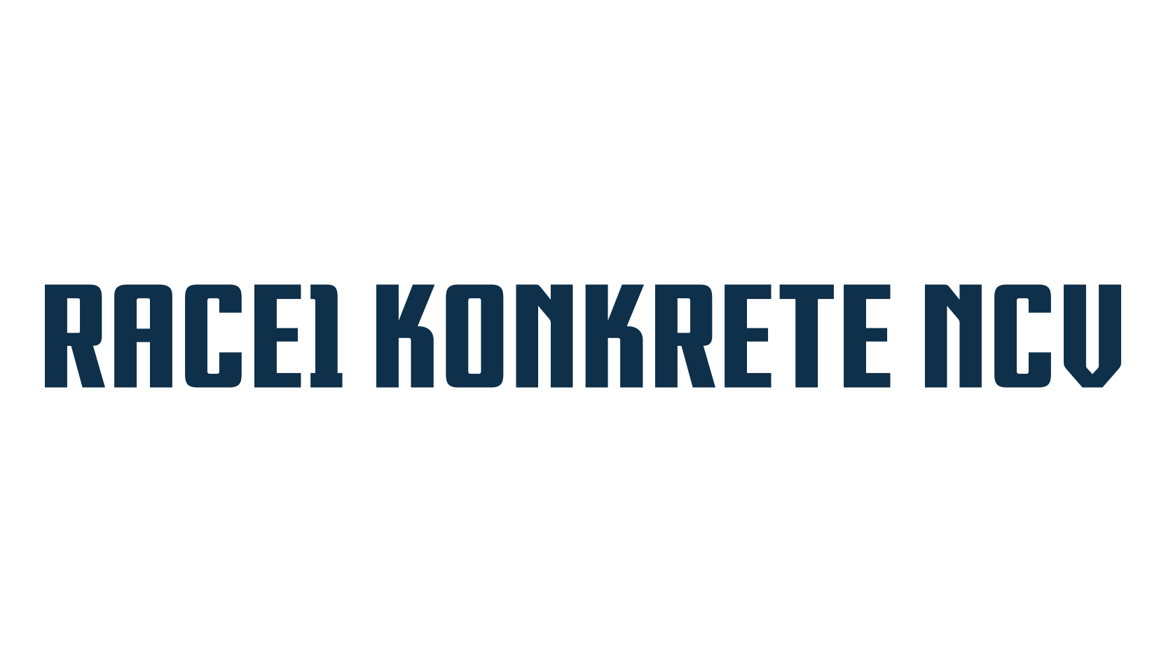 Race1 Konkrete NCV, basic sans serif font preview
