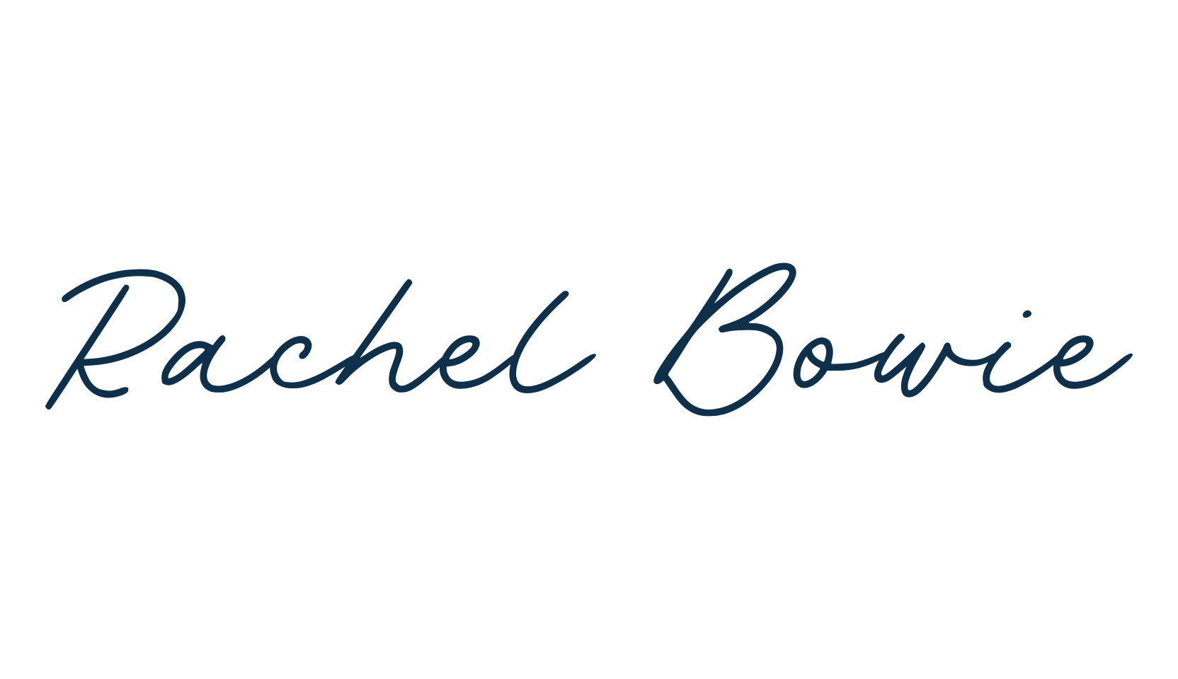 Rachel Bowie, script handwritten fancy decorative calligraphy font preview