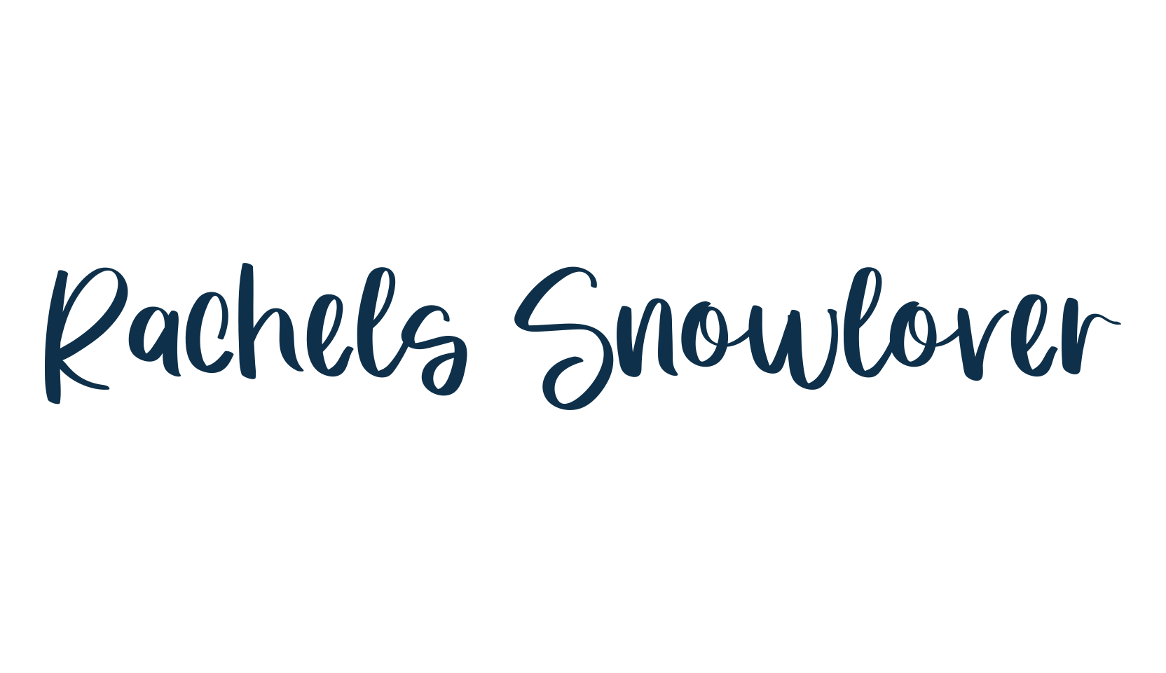 Rachels Snowlover, handwriting font preview