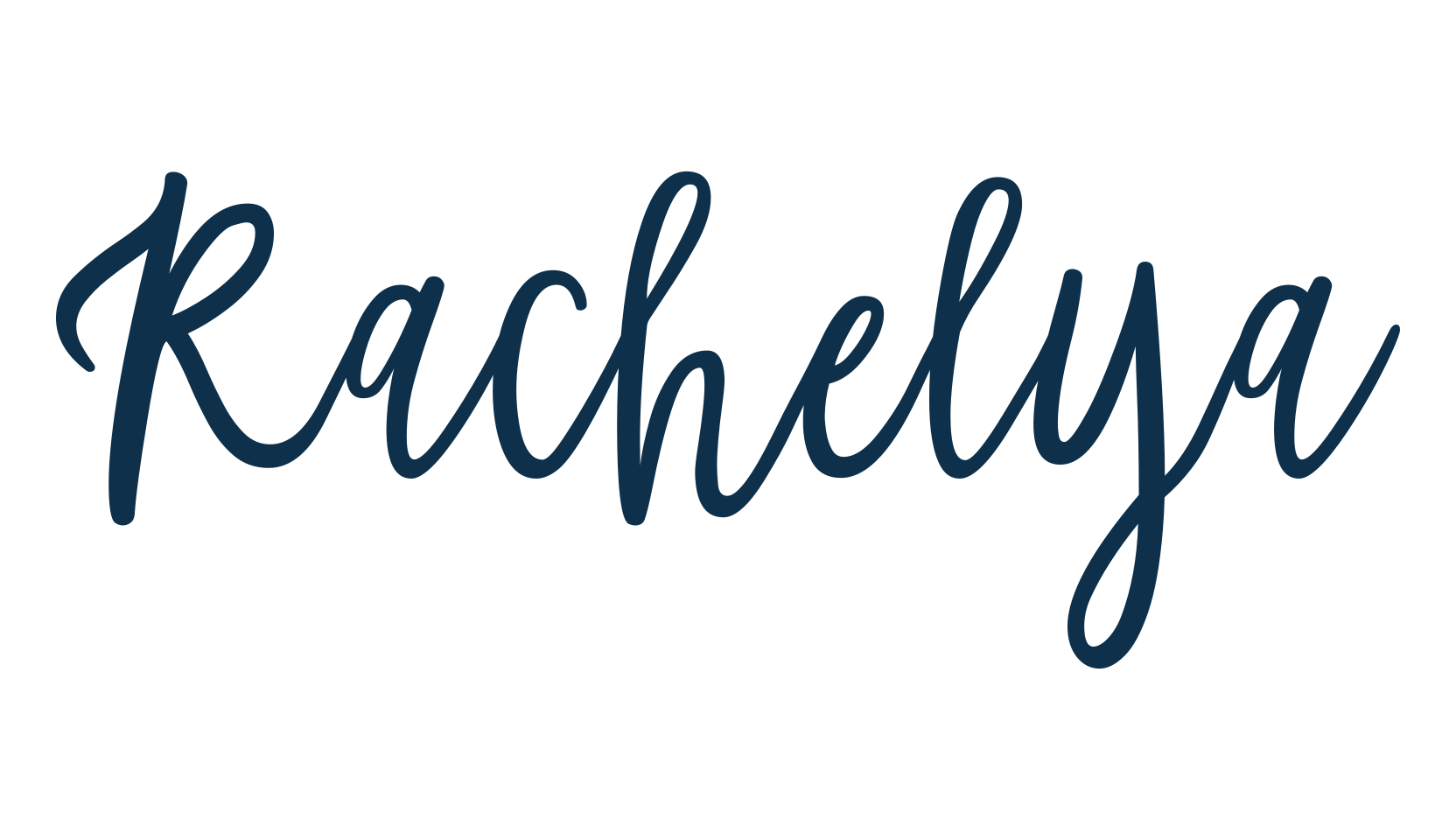 Rachelya, handwriting font preview
