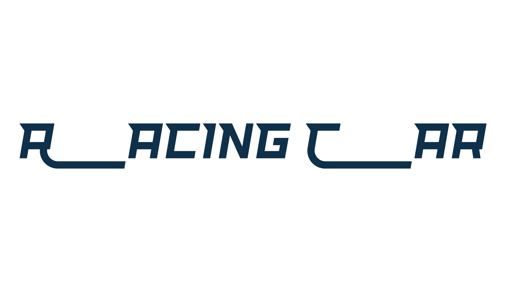 Racing Car, fancy various techno sci-fi font preview