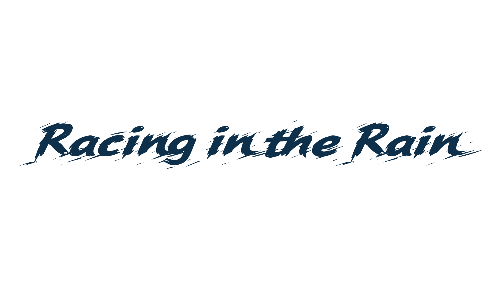 Racing in the Rain, brush font preview