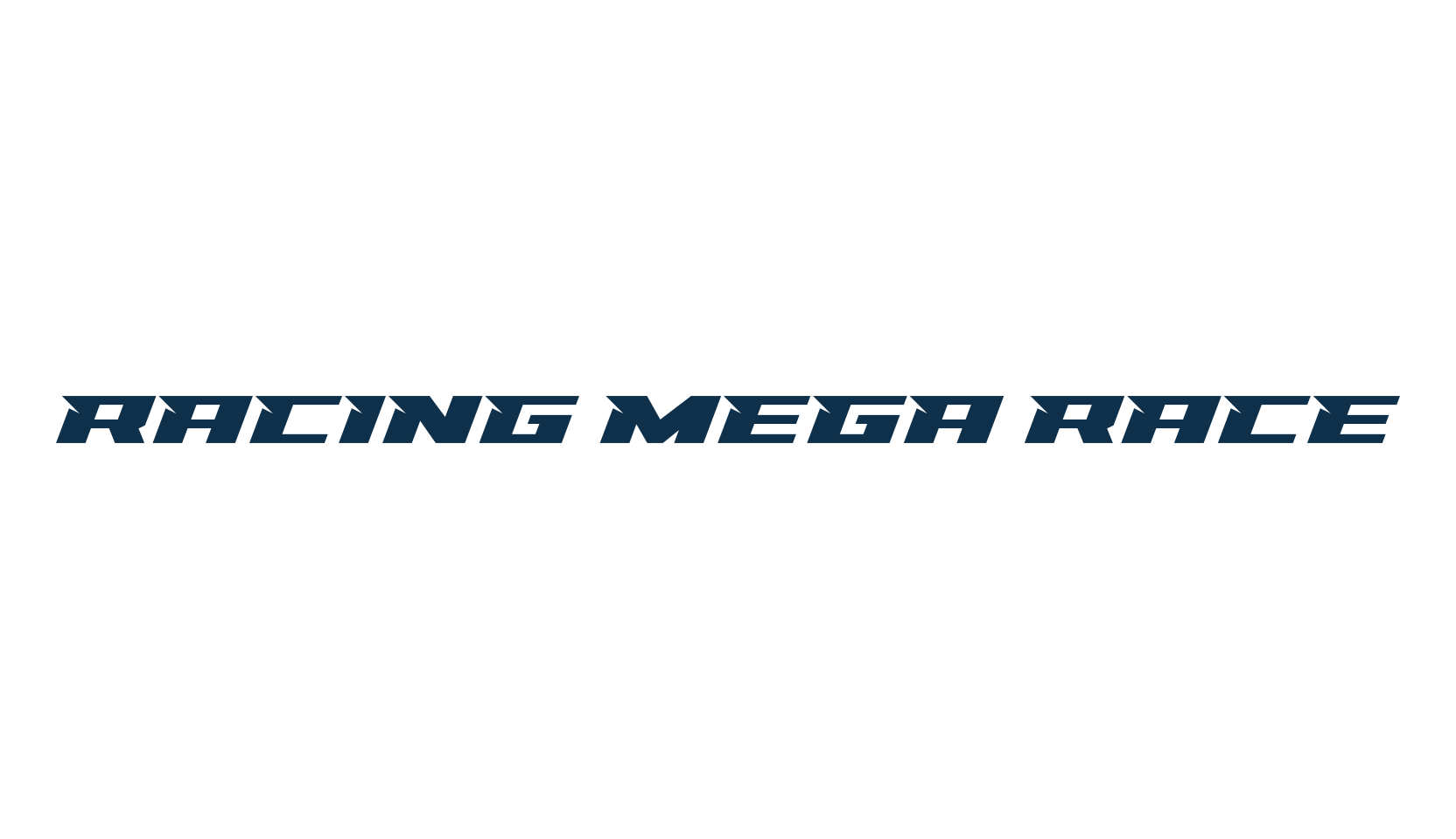 Racing Mega Race, techno sci-fi font preview
