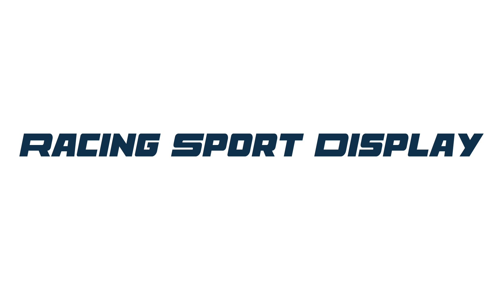 Racing Sport Display, basic sans serif font preview
