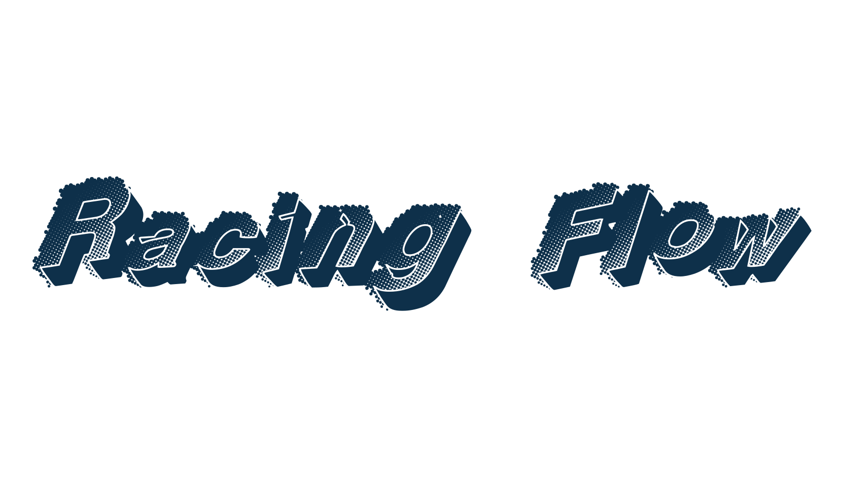 Racing Flow, fancy eroded decorative font preview
