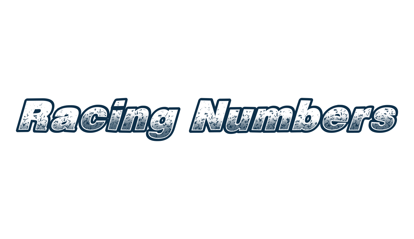 Racing Numbers, eroded font preview