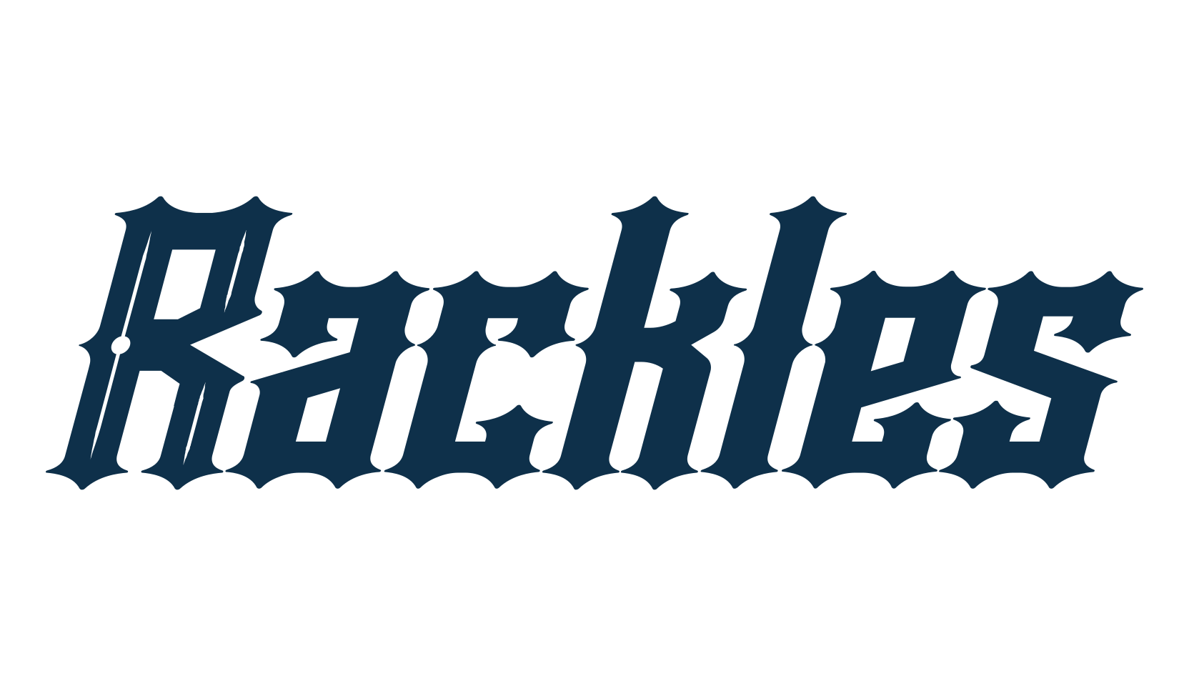 Rackles, gothic modern font preview