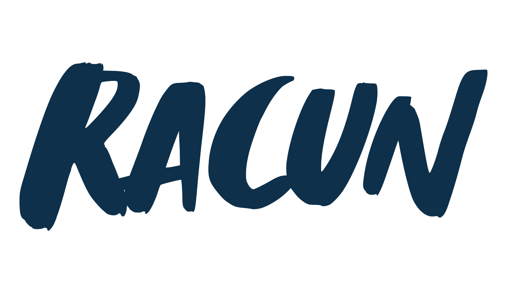 Racun, brush font preview