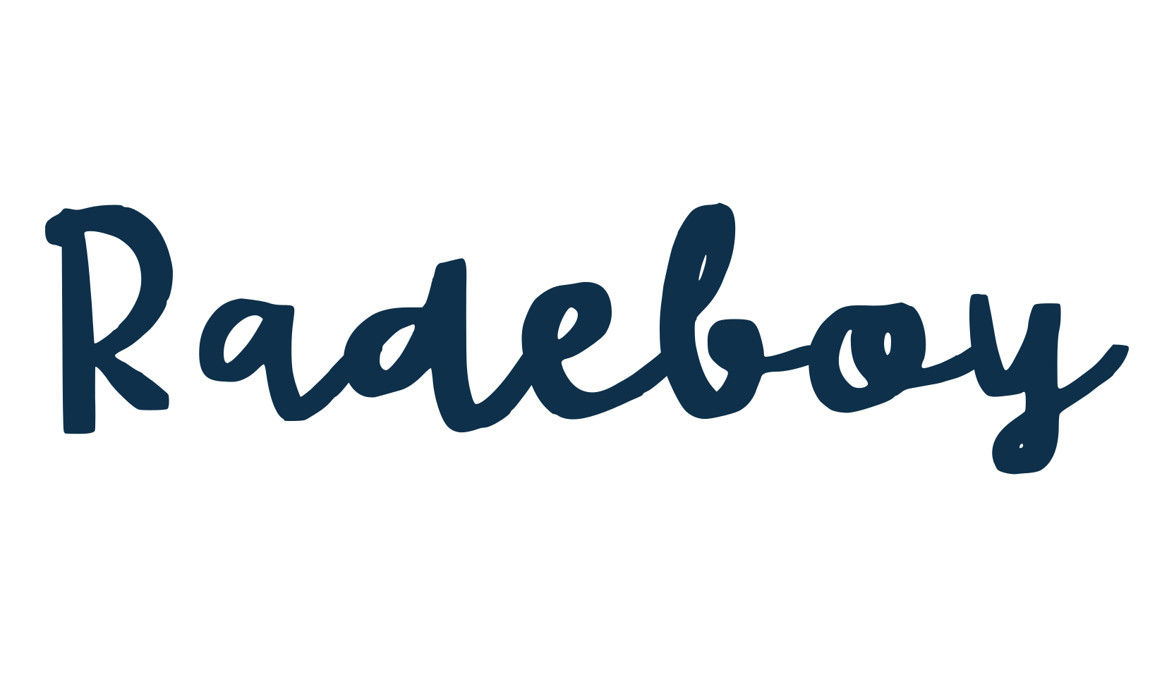 Radeboy, brush font preview