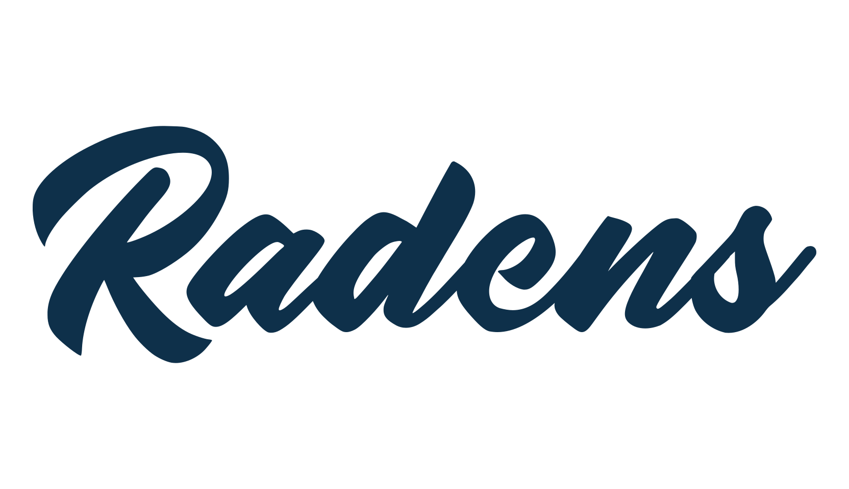 Radens, brush font preview
