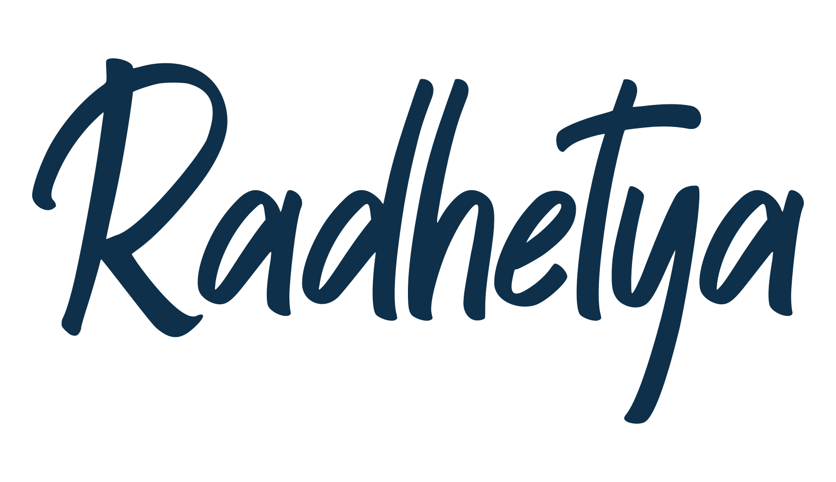 Radhetya, handwriting font preview