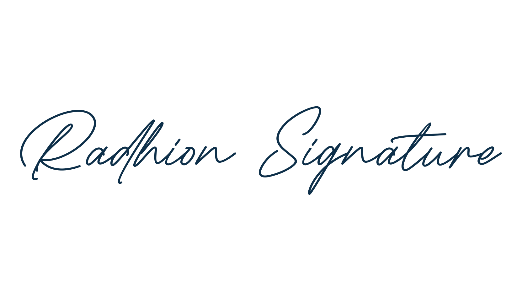 Radhion Signature, script handwritten fancy decorative calligraphy font preview