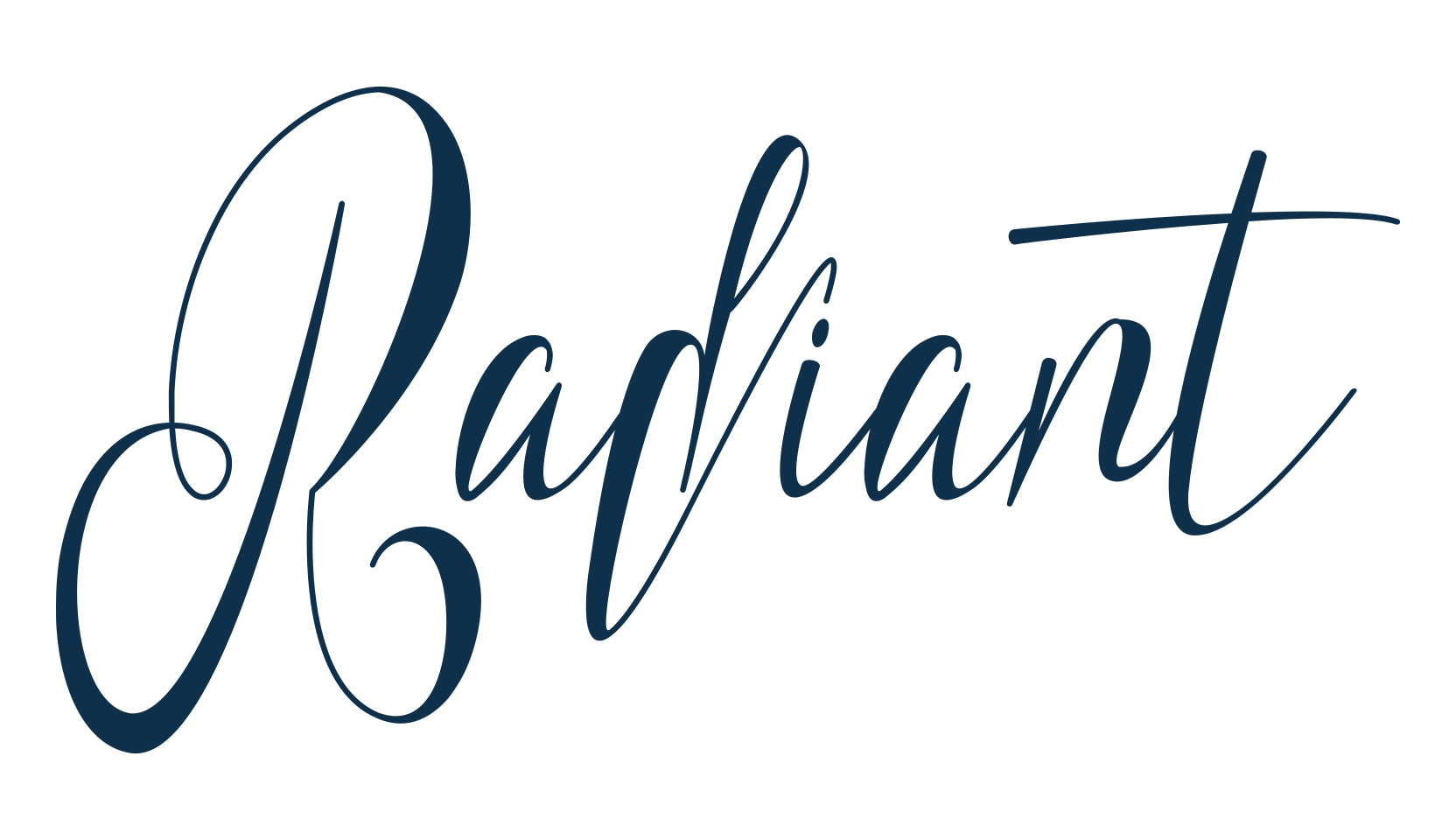 Radiant (radiant-2), script calligraphy fancy decorative font preview