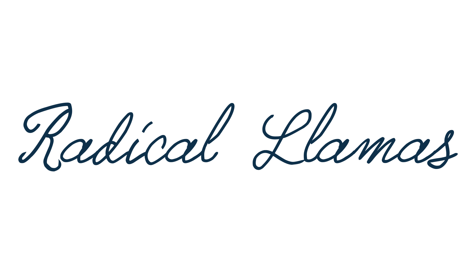 Radical Llamas, script handwritten fancy decorative calligraphy font preview