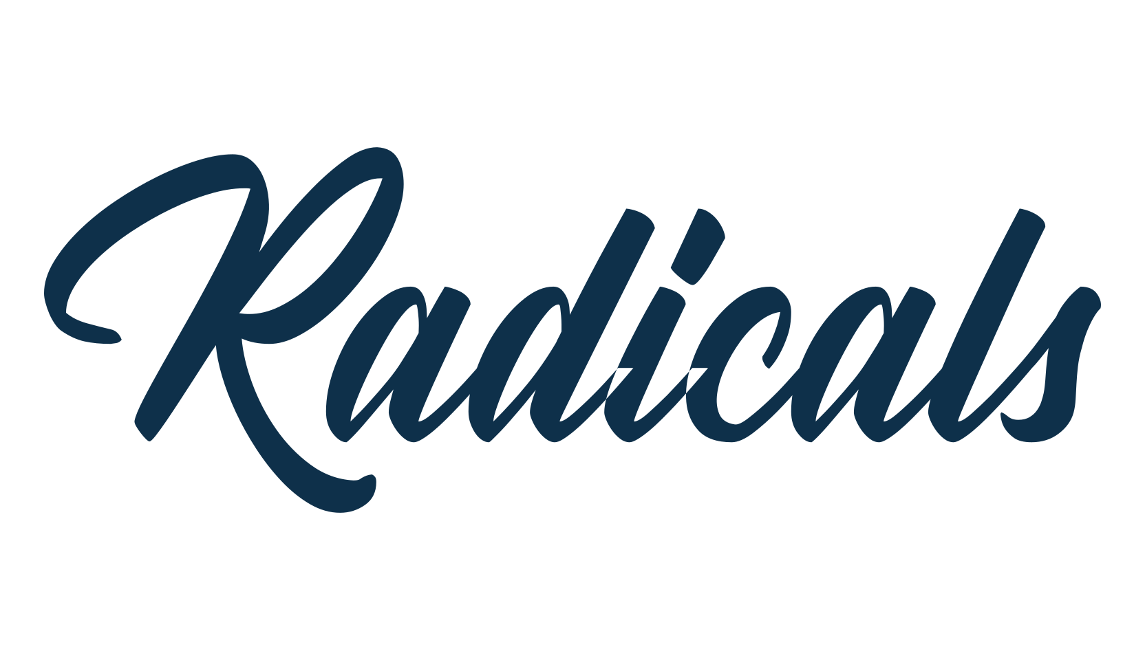 Radicals, calligraphy font preview