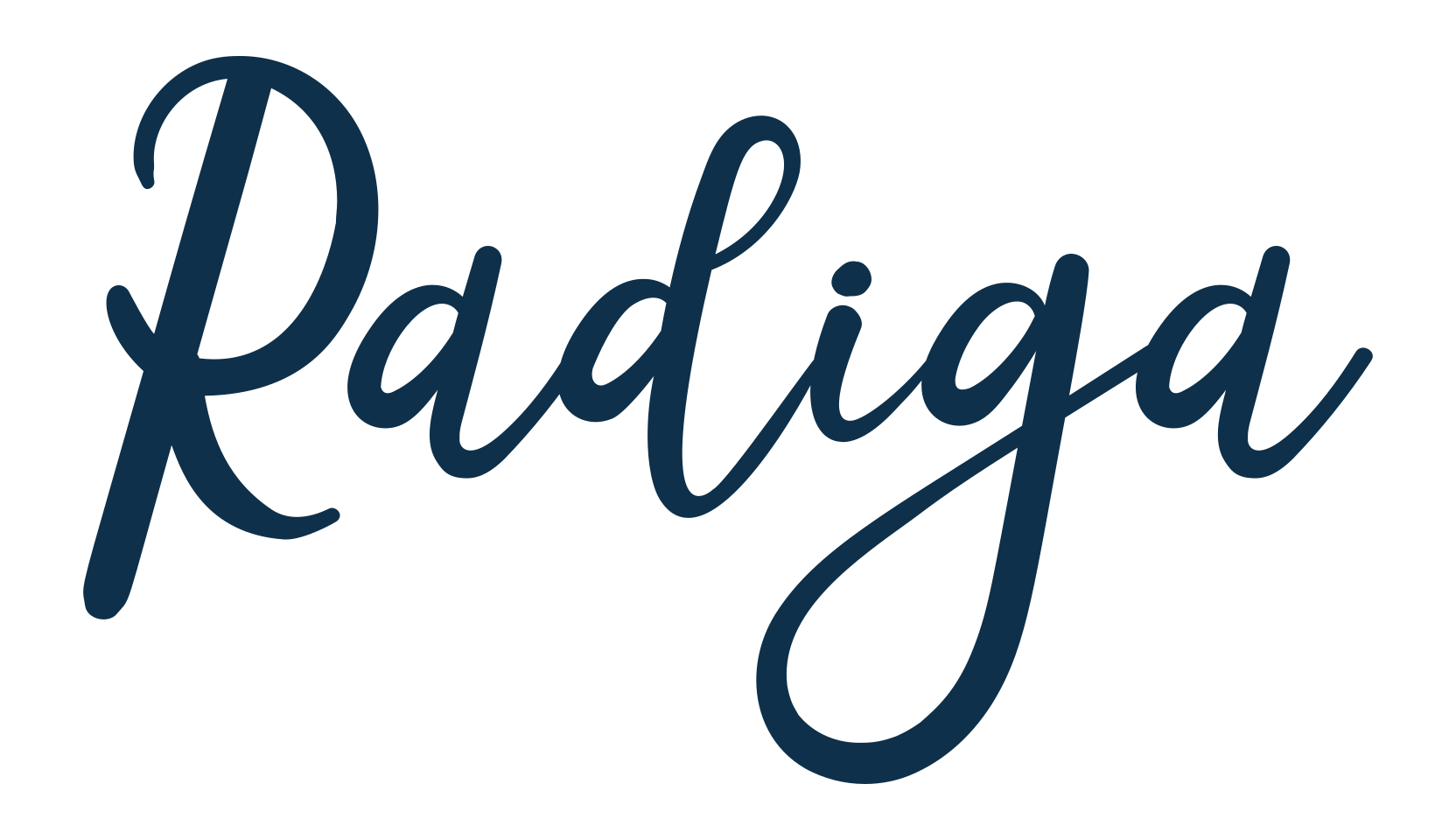 Radiga, calligraphy font preview