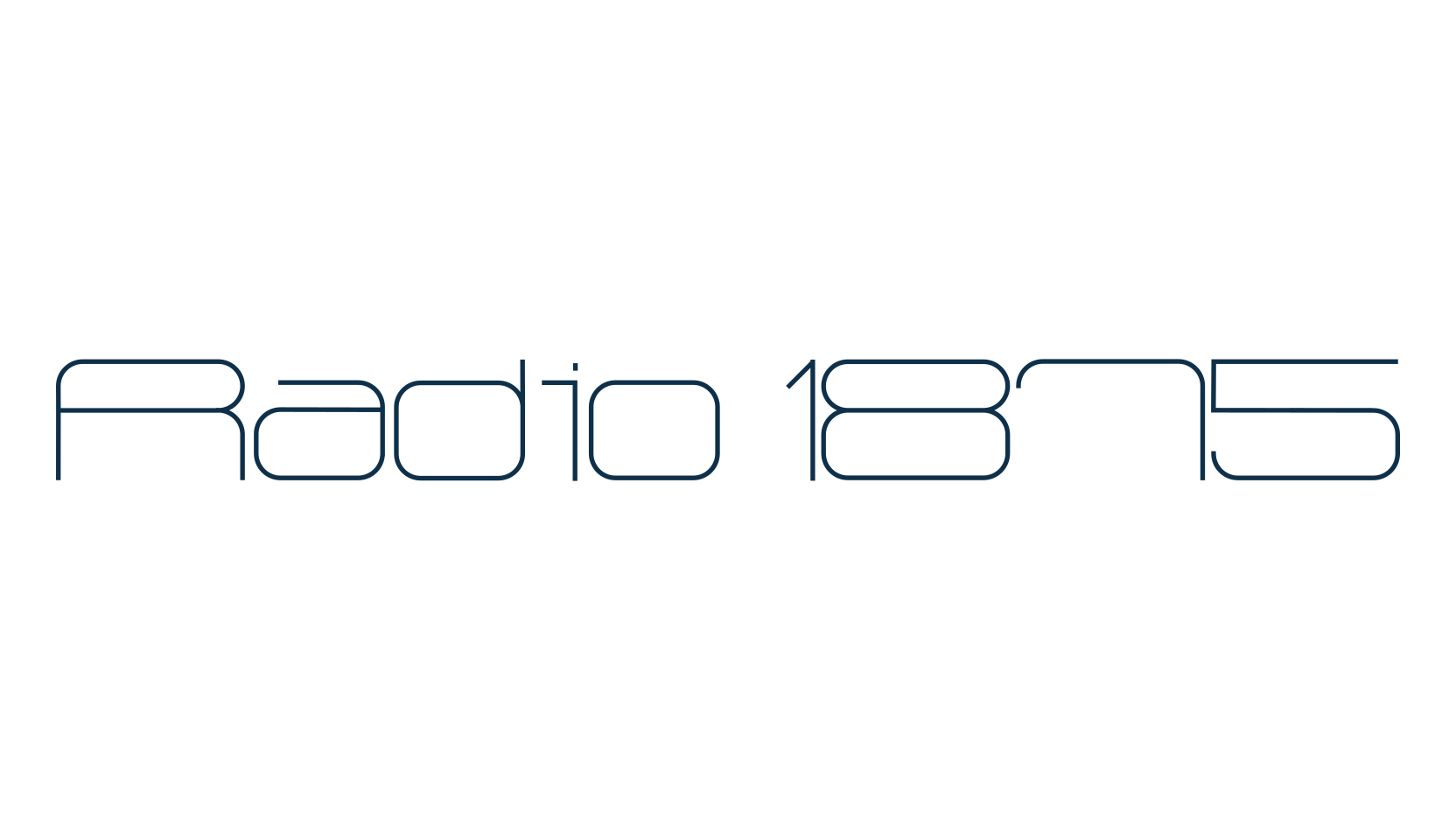 Radio 1875, fancy various techno sci-fi font preview