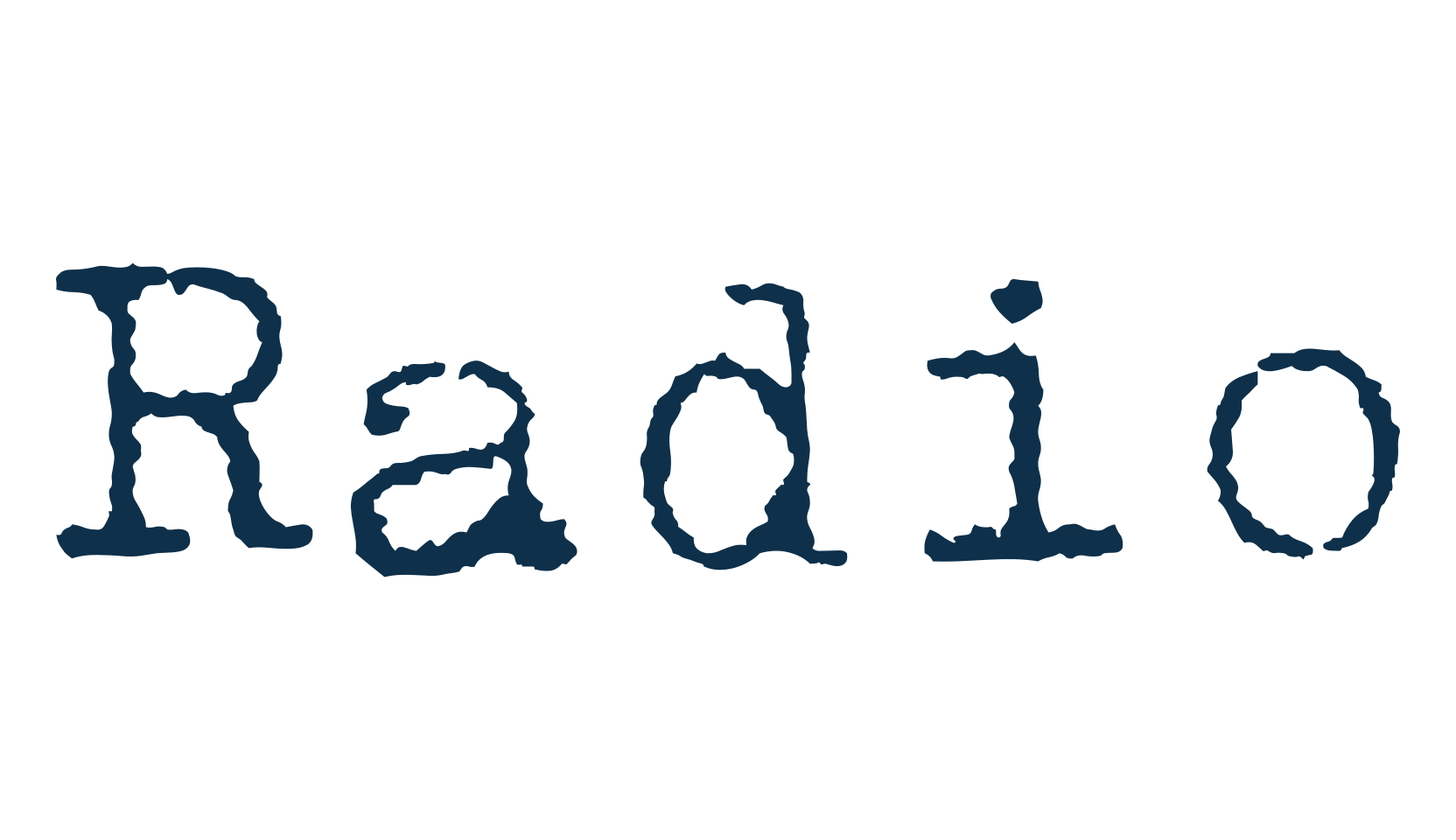 Radio, fancy typewriter decorative font preview