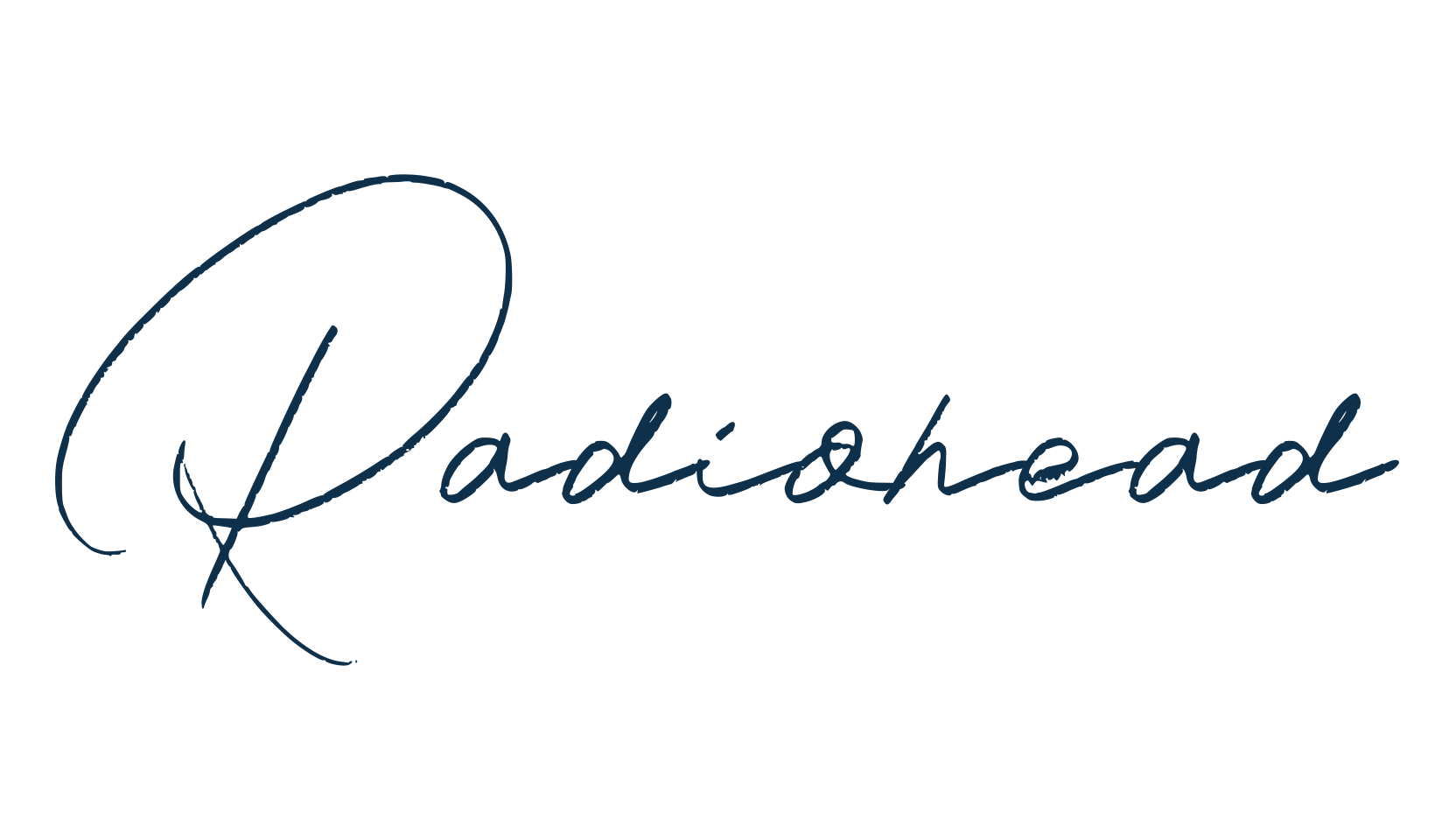 Radiohead, handwriting font preview