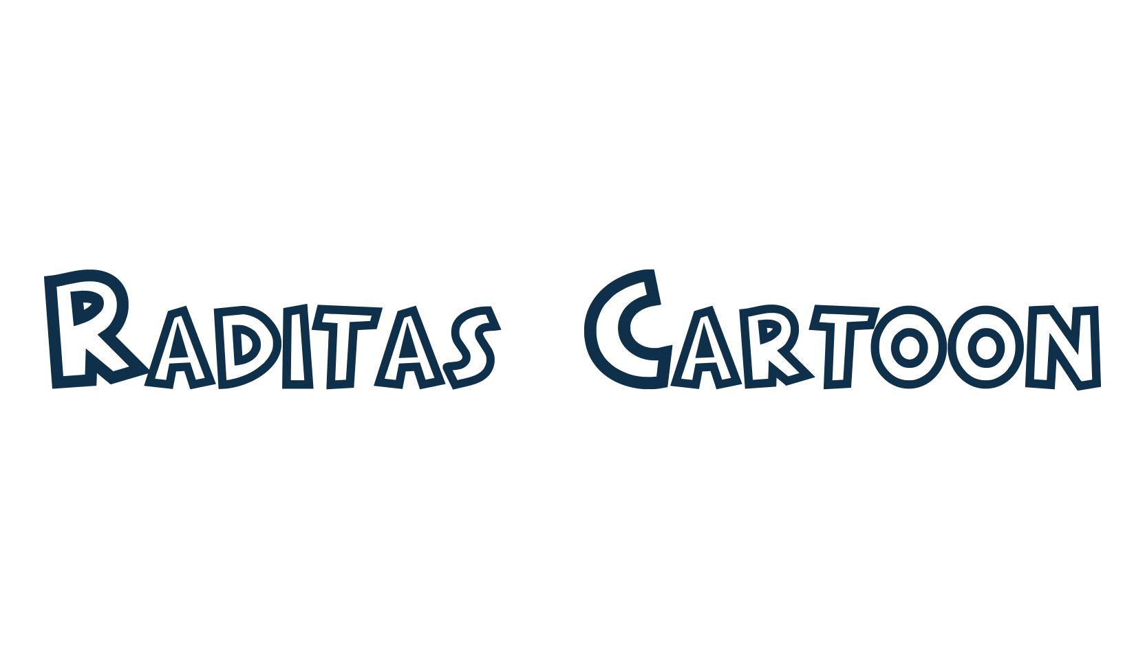 Raditas Cartoon, fancy cartoon decorative font preview